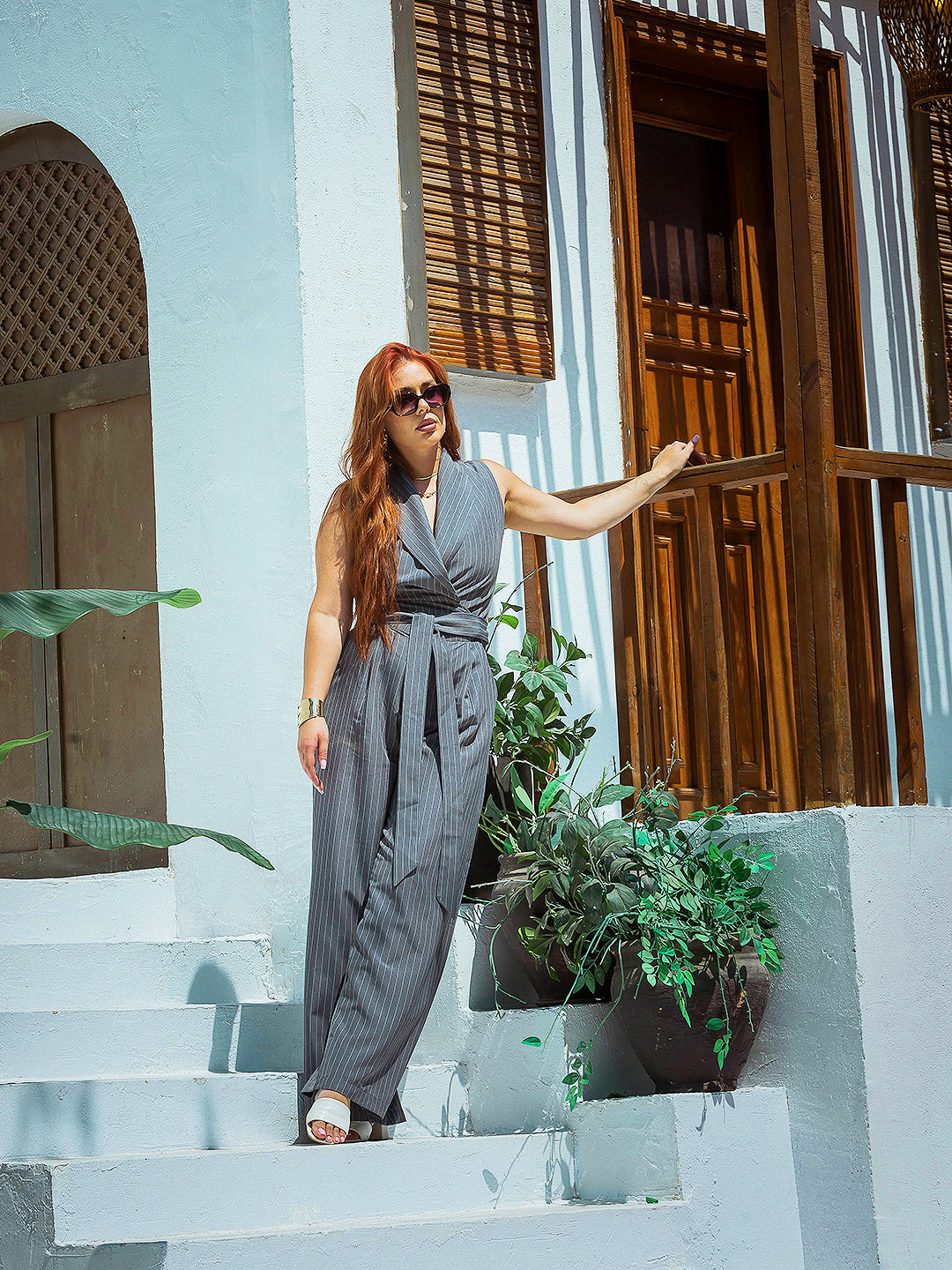 Executive Edge Jumpsuit | Power & Modern Elegance