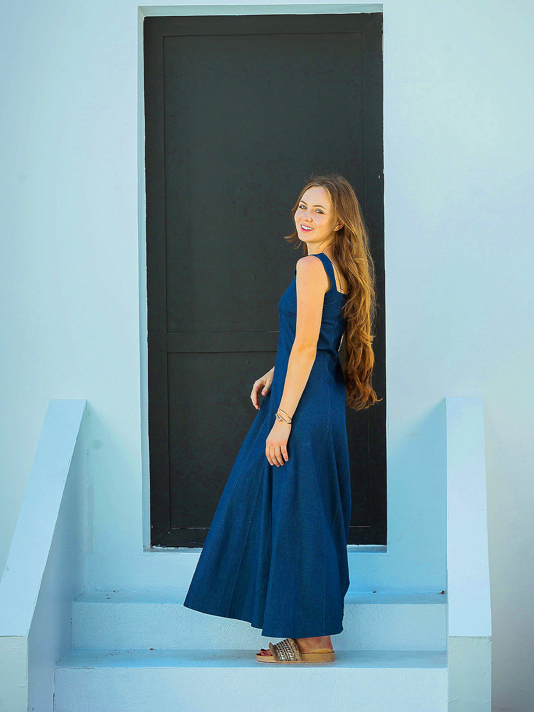 Tracto Denim Maxi Dress | Effortless Chic Style