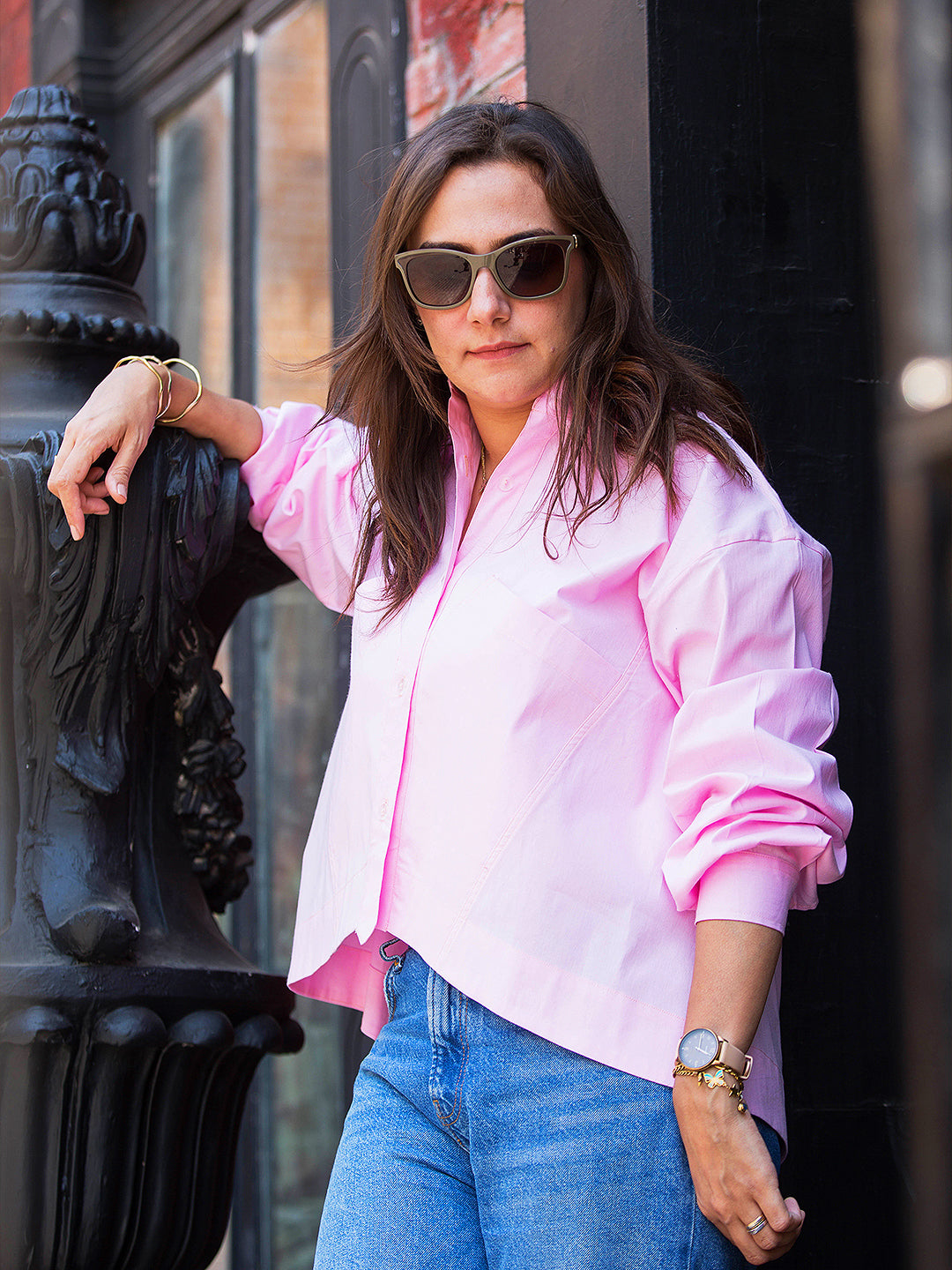 Tracto Pink Oversized Shirt | Chic & Versatile Style