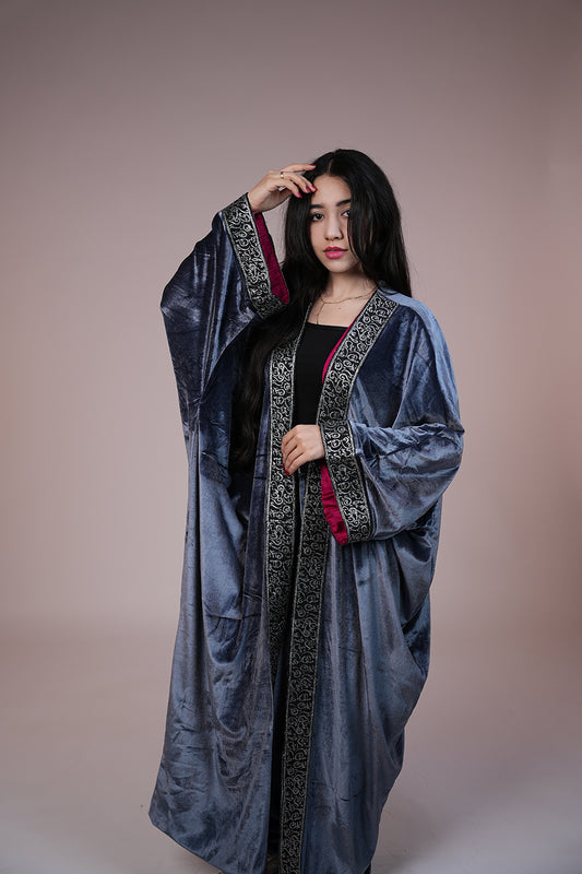 Royal Noir Embroidered Kaftan