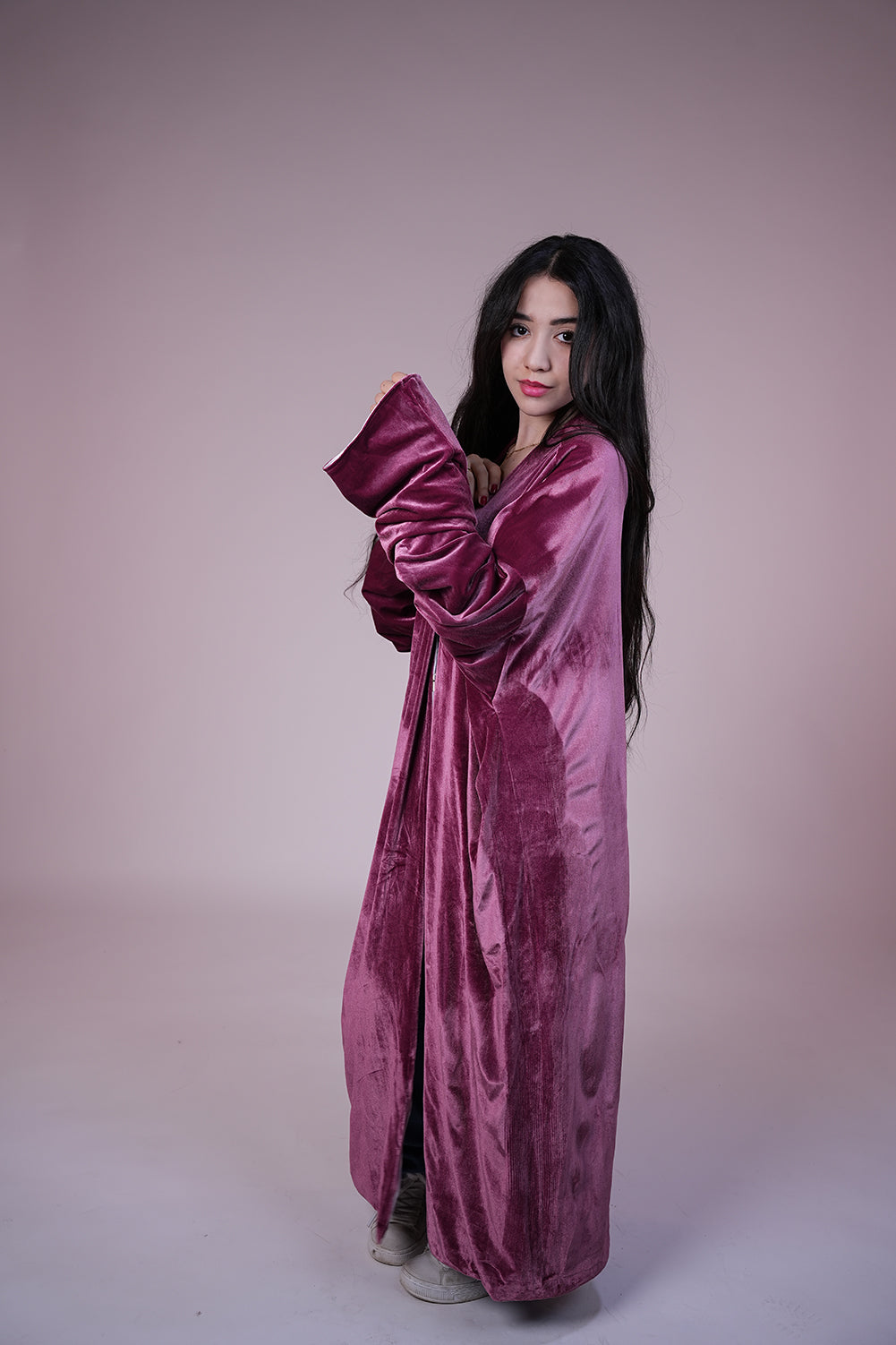 Velvet Rose Drape Kaftan