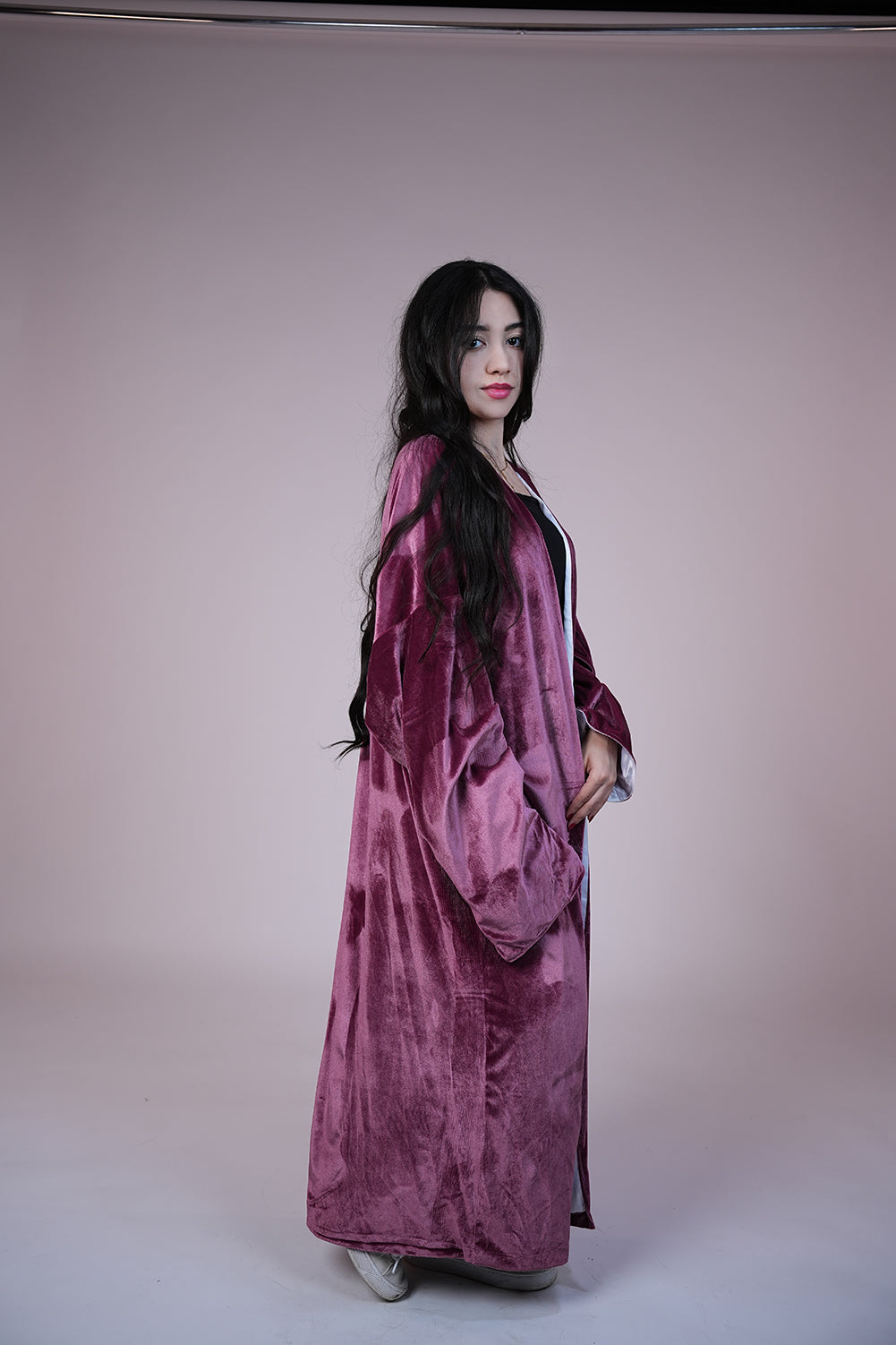 Velvet Rose Drape Kaftan