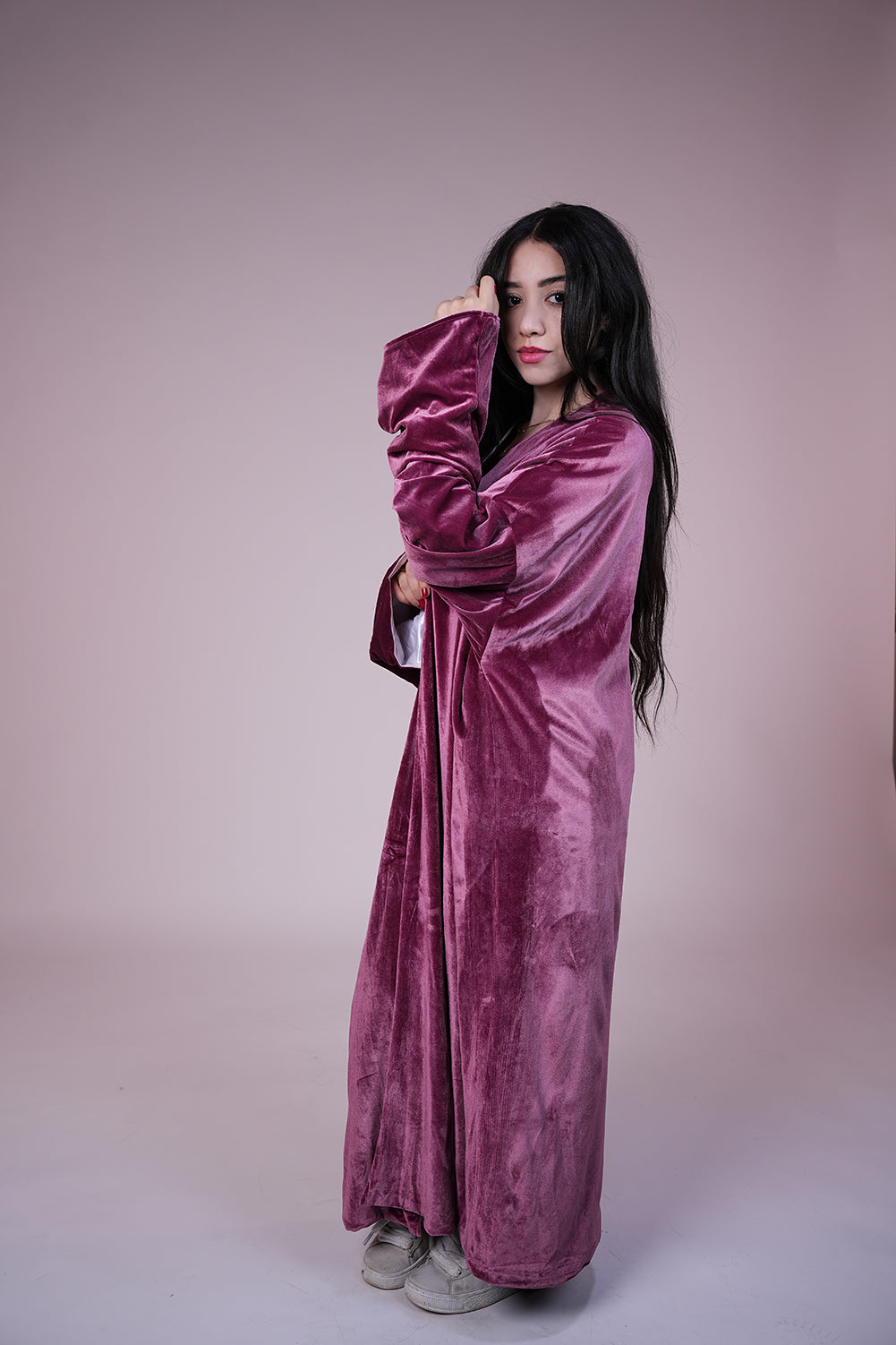 Velvet Rose Drape Kaftan