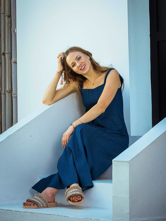 Tracto Denim Maxi Dress | Effortless Chic Style