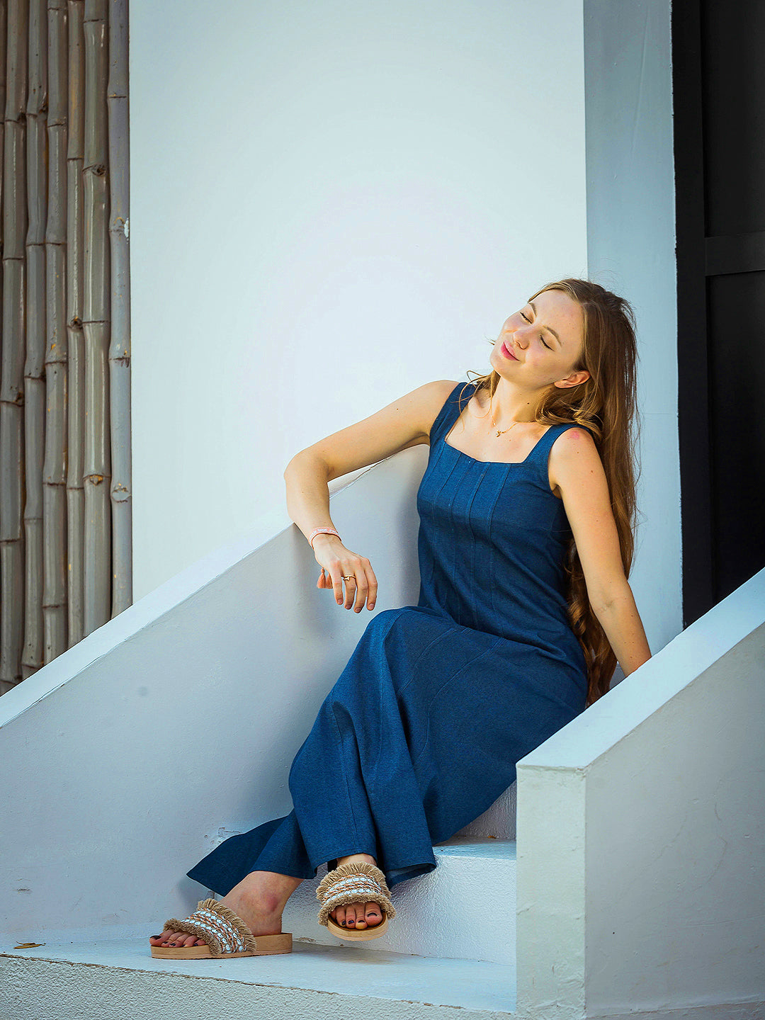 Tracto Denim Maxi Dress | Effortless Chic Style