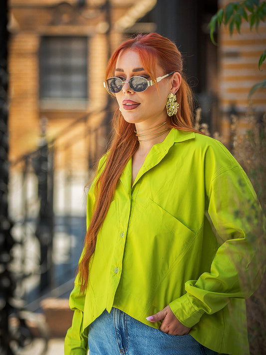 Tracto Lime Green Shirt | Bold & Statement Style
